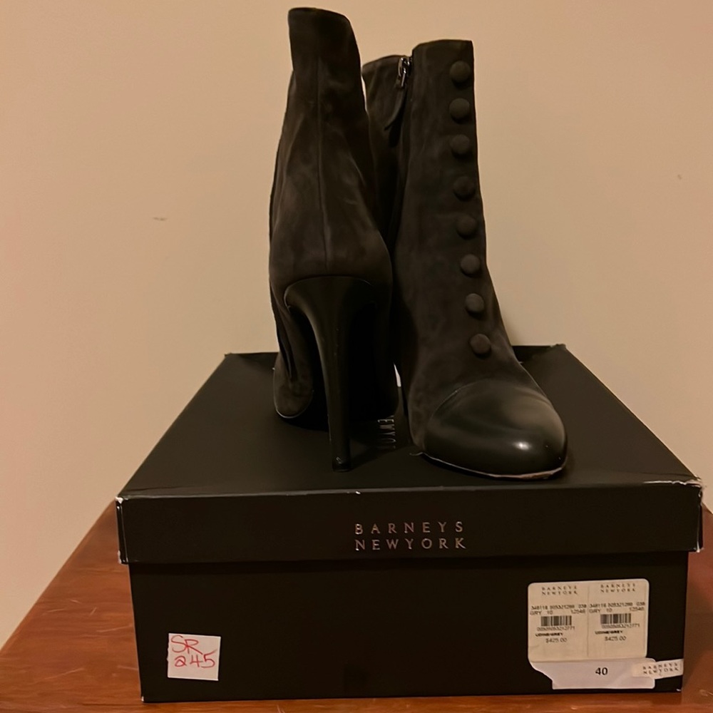 Barney’s New York Grey Suede Bootie
